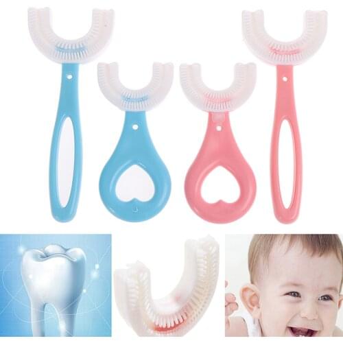 1pc 2021 New Baby toothbrush childrens teeth oral care cleaning brush convenient and simple silicone baby toothbrush