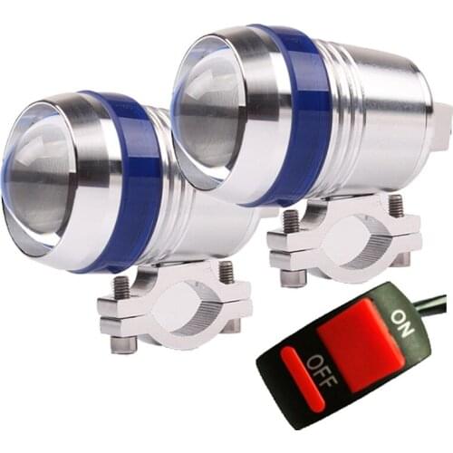 2PCS LED Motorcycle Spotlight Driving Light 12V 30W U3 Motorbike Fog Light Head Angel Lamp Headlight Offroad ATV DRL Motor lamp