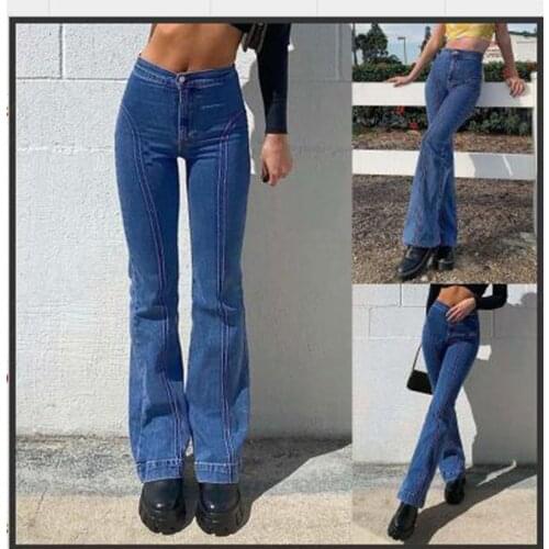 2021 High Waist Loose Comfortable Jeans Womens Large Size Fashion Casual Straight Mom Jeans Washed Fashion Boyfriend Jeans