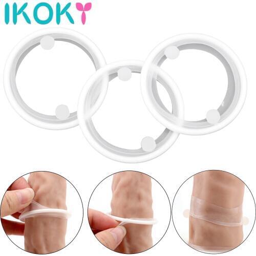 3pcs Cock Ring Penis Foreskin Sex Toys for Men Male Masturbator Delay Ejaculation Adult Products Couple Tools Erotic Sextoy Shop