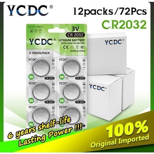 6pcs/cards CR2032 Battery BR2032 DL2032 EA2032C ECR2032 L2032 CR 2032 Lithium Li-ion 3V Button Cell Coin Li-Po Lithium Battery