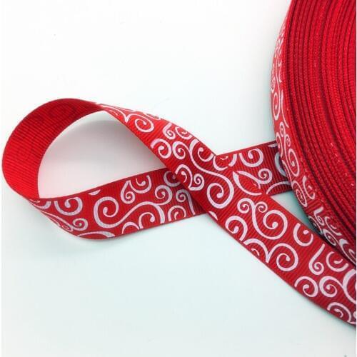 Free Shipping 5 Yards 3/4'' 20mm Wide Printed Grosgrain Ribbon Hair Bow/Christmas/wedding DIY Sewing ,#AD08