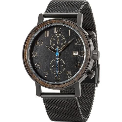 BOBO BIRD Wooden Mens Watch for Man Watches Japanese Movement Quartz Watches Relogio Masculino