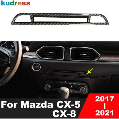For Mazda CX5 CX-5 KF CX-8 CX8 2017 2018 2019 2020 2021 Carbon Fiber Seat Heat Switch Panel Cover Trim Car Interior Accessories