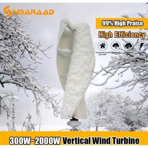 300w 400w 600w New Energy Small Windmill Vertical Wind Turbine Generators 12v 24v 48v Maglev Generator For Homeuse Farm Boat