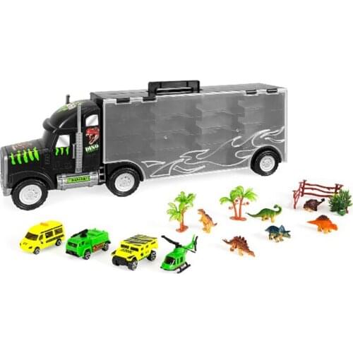 Container Truck Jurassic Dinosaur Transporter Child Model Toy