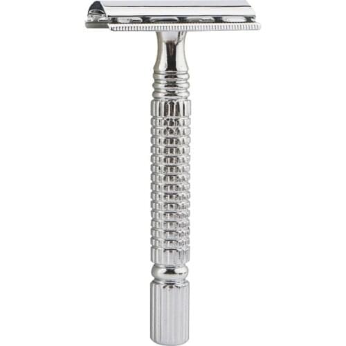 Classic Mens Short Handle Double Edge Safety Razor Stainless Steel Manual Razor For Wet Shaving with Box