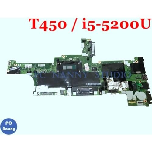 PCNANNY Mainboard 00HN501 AIVL0 NM-A251 for Lenovo ThinkPad T450 DDR3L HD 5500 i5-5200U Processor Laptop motherboard