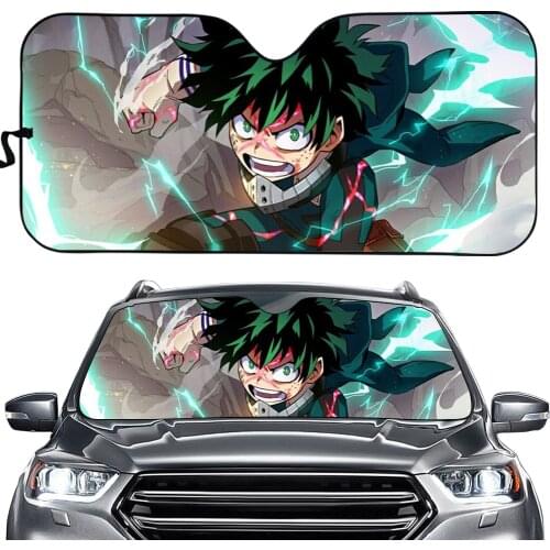 Cartoon Anime My Hero Academia Prints Universal Car Windshield Sunshade Car Accessories Protect Car Interior Sun Shade Hot
