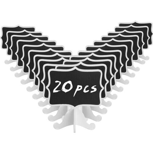 New-Set of 20 Mini Chalkboard- Small Blackboard for Catering Supplies, Food Labels, Party Decorations, Table Numbers for Weddi