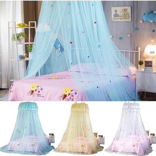 Kid Baby Bed Canopy Bedcover Mosquito Net Curtain Baby Bedding Round Dome Tent Baby Kids Reading Playing Home Decor Hanging