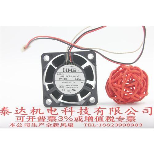 NMB-MAT 4015KA-05M-AT DC 5V0.21A 40x40x15mm 3-Wire Server Cooling Fan