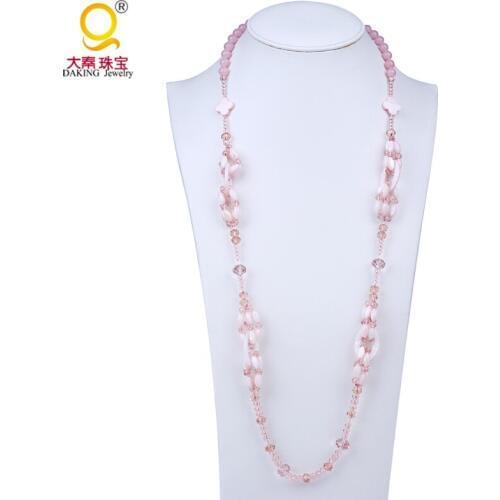 New hot all-match decorative crystal necklace women necklace stone necklace various shape shell jewelry summer jewelry