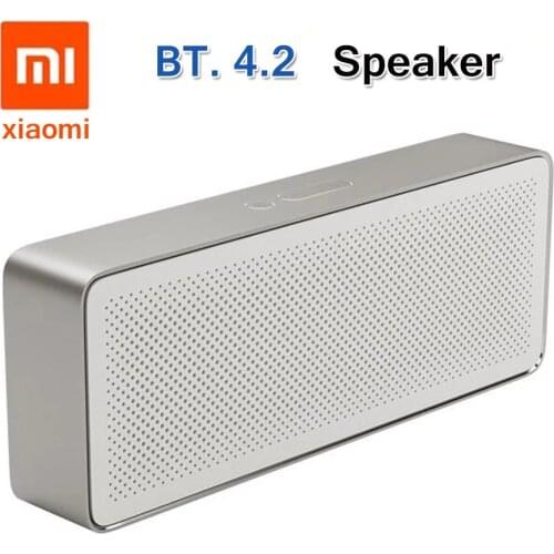 Original Xiaomi Speaker Pencil Box Xiaomi Bluetooth 4.2 Speaker 2 Square Stereo Portable High Definition Sound Quality