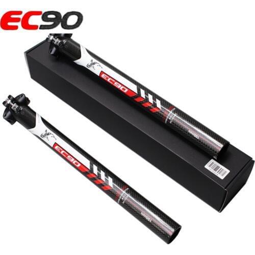 EC90 Special offer Ultralight Carbon Fiber Mountain Bicycle Seatpost Double Nail Road Bike Seatpost Straight Seatpost red