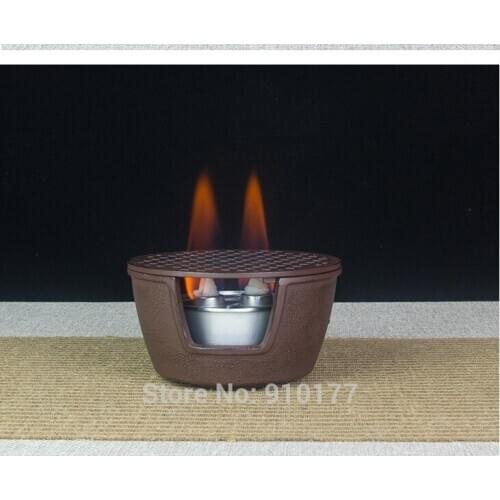 Portable mini Cast Iron Charcoal bbq grill table top BBQ Retro Mini Tea Oven Heating stove candle holder teapot base 15*8.5CM