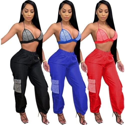 Casual Women Tracksuit Two Piece Set Crop Top + Long Pants Party Night Clubwear Jogging Femme Women Winter Clothes Outfit
