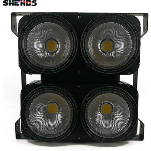 New Professional Combination 4x100W LED blinder light 4eyes COB Cool/Warm White LED Wash Light High power DMX Stage Lighting