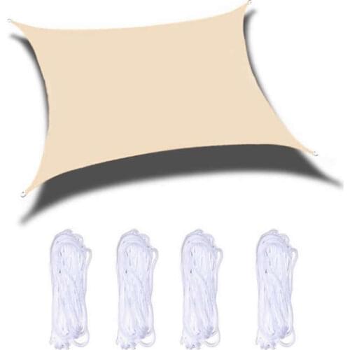 5x6m Rectangle Waterproof Awning Sunshade Sun Shade Sail For Outdoor Garden Beach Camping Patio Pool Canopy Tent Sun Shelter