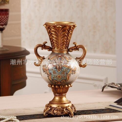 Christmas Binaural colored vase European Resin living room study showroom sample room flower ornaments and ornaments