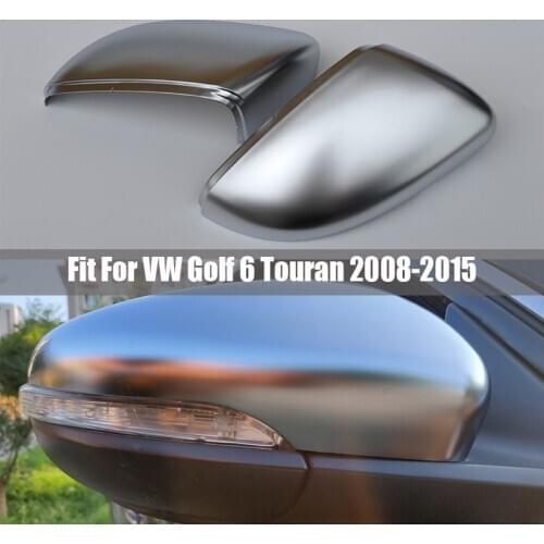 Replacement matt silver rearview side mirror cover cap For VW Passat Golf 6 GTI R20 MK6 2008 2015 Touran 2011 2015 mirror cover