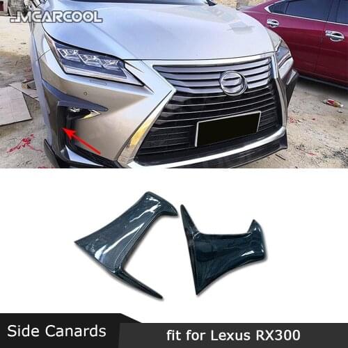 Carbon Fiber / FRP Front Bumper Foglamp Eyelids Splitters Trim Covers For Lexus RX300 RX450H 2016-2020 Car Styling