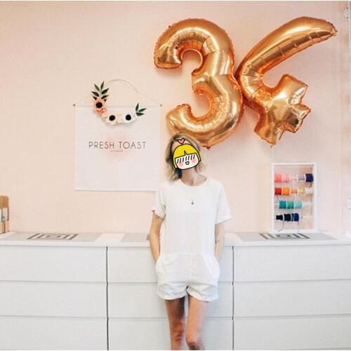 32inch Number Balloon Blue Black Red Gold Silve Number Foil Balloons Baby Shower Happy Birthday Party Wedding Balloons Globos