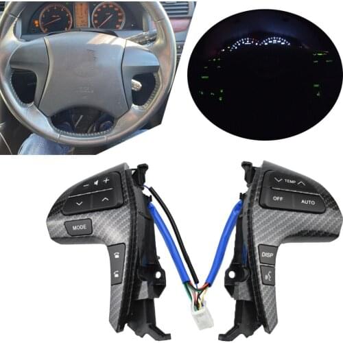 Top quality Steering Wheel Audio Control Button Switch For TOYOTA HILUX / COROLLA /CAMRY /HIGHLANDER 84250-06180Carbonfibre