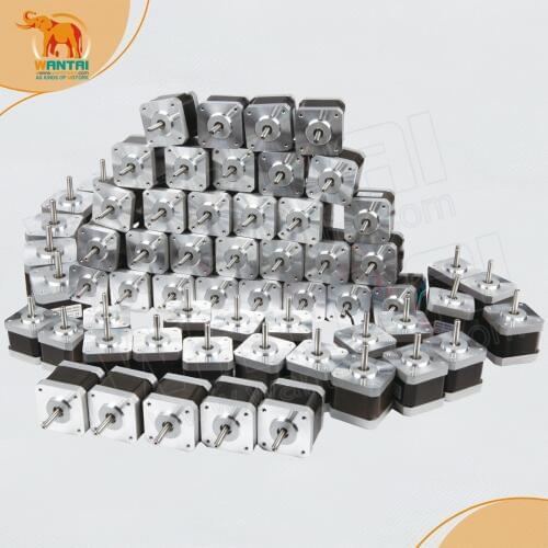 Ship From EU! Wantai 10PCS Nema17 Stepper Motor 42BYGHM809 0.9degree 4000g-cm 48mm 1.7A 4-Lead 2Phase CE ROSH ISO 3D Printer