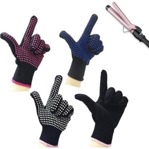 1Pcs Hair Straightener Perm Curling Hairdressing Heat Resistant Finger Glove Hair Care Styling Tools Thermal Styling Gloves