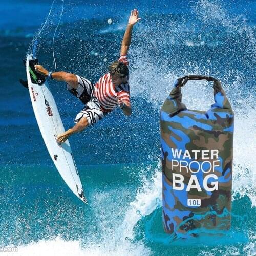 1pcs Outdoor Camouflage Dry Bag Multicolor PVC Material Swimming Pool Rafting Waterproof Bag Ultra Light Outdoor Products