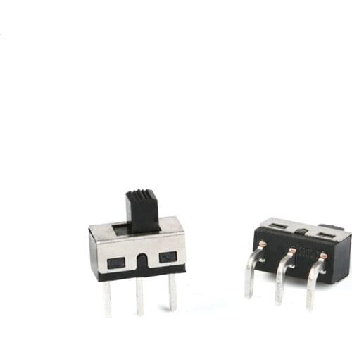 10pcs SS12D06 SS12D10 5MM handle height 2 gears 3 feet high current slide/toggle switch vertical/bent foot