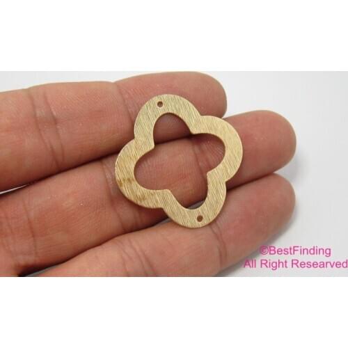 Brass Earring connector Textured 31mm Jonquil Raw brass earrings Satin finished Geometric findings-6pcs R044