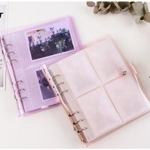 200 Pockets PVC Portable Photo Album Jelly Color for Name Card 7s 8 25 50s Album