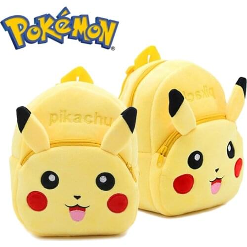 23cm Kawail Pokemon Pikachu Plush Backpack Cute Pokémon Poké Ball Stuffed Pack Cartoon Anime Children Schoolbag Kids Toys Gift