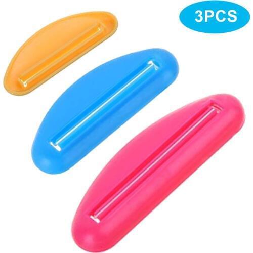 3PCS Easy Toothpaste Dispenser Tooth Paste Tube Squeezer Useful Toothpaste Rolling Holder Toothpaste Clips Bathroom Supplies