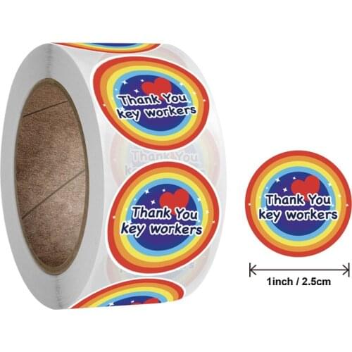 50-500pcs Colour Round Design DIY Multifunction Seal Sticker Thank You Handmade Sealing Multiple Gift Packaging Label