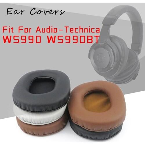 Ear Covers Ear Pads For Audio Technica ATH WS990BT ATH-WS990BT Headphone Replacement Earpads Ear-cushions