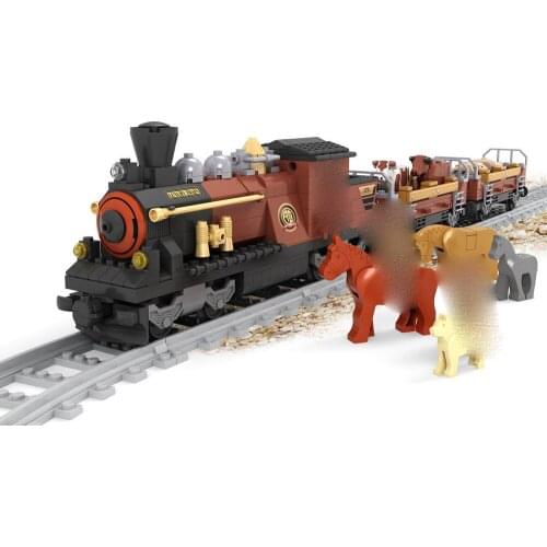 AUSINI 2017 New 25813 Old Train building blocks train 531pcs Train Bricks Blocks childrens educational toys for children