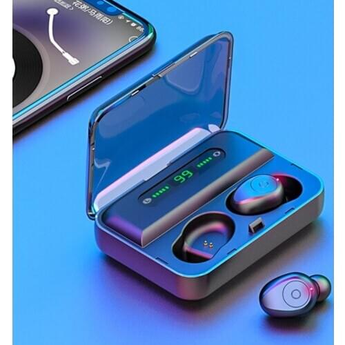 Bluetooth Wireless Earphone Sport In Ear TWS Gaming Noise Cancel True Wireless Earbuds with Breath Light