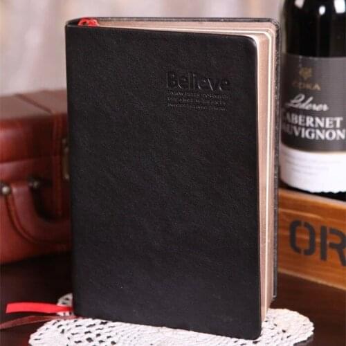 "Big Believe" Diary Notebook Luxury Faux Leather Blank Papers Vintage Journal Business Book Statioinery Gift