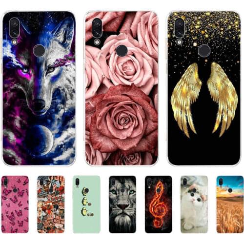 For xiaomi Redmi 7 6.26 inch Case Silicone Painting Soft TPU For xiaomi Redmi 7 Case 360 full protective model Fundas Coque