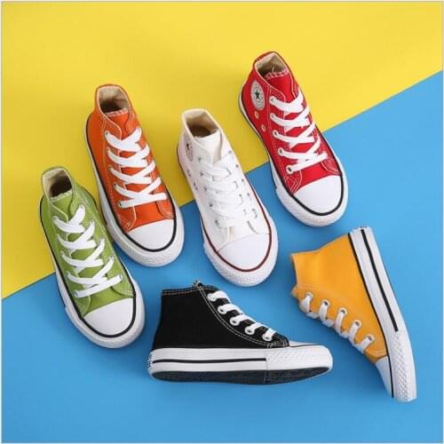 Spring Autumn High Top Sneakers Girl Child Shoes 13 Colors Toddler Boy Sneakers Baby Kids Canvas Star Sneakers Shoes For Kids