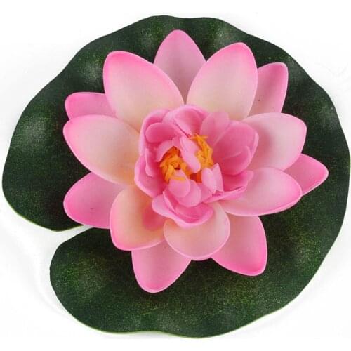 10cm Simulation Lotus 5 Colors Artificial Floating Water Flower Decor Plant Decor Ornaments Home Garden Crafts Decoration PU