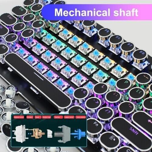 Cool wired game mechanical keyboard high special green axis 104 key all-key conflict-free two-color injection molding key