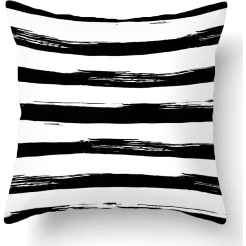 HOT SALES Black and White Abstract Colorful Cushion Cover Throw Pillow Case for Home Chair Sofa Decoration Square Pillowcases