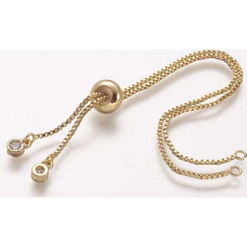 18K Gold Plated Color Copper Bracelet Semi-Finished DIY Handmade Bracelet Jewelry Accessories Wholesale jewelry making