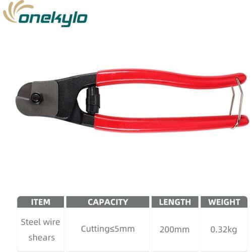 Mini Bolt Cutter Heavy Duty 8 Inch Hand Held Steel Wire Croppers Snips Clippers Max 5mm Professional Steel wire Cutter