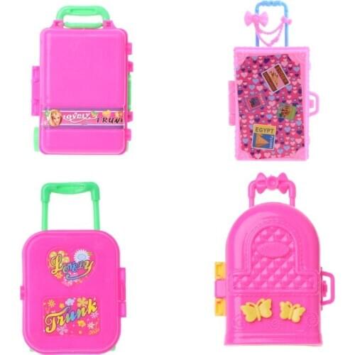 Fashion Travel Suitcase Doll Accessories Kids Toys Luggage For Brabie Doll