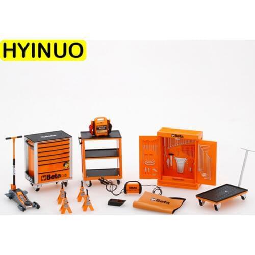 1/18 and 1/43 Scale Vehicle Model Kit Scene Accessories Toys Repair Workshop Maintenance Room Simulation Car Toolbox Collection